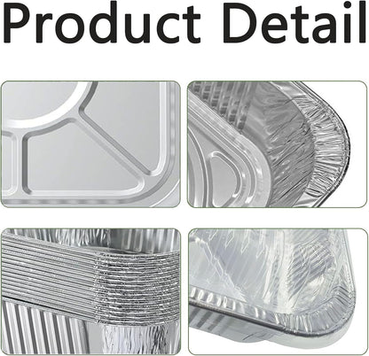 20 Pack Aluminum Foil Pans by [Brand Name] - 8-Inch Square Baking Trays with Lids for Easy Takeout