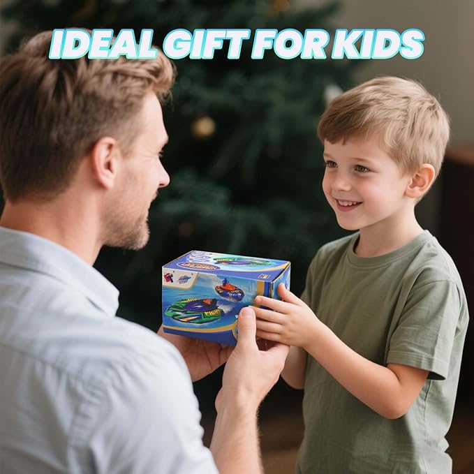 Remote Control Boat for Kids with Inflatable Bumper Rechargeable Battery USB Charge rc Boat for Pool Kids 8-12 Years Birthday Gift Summer Water Toy Purple