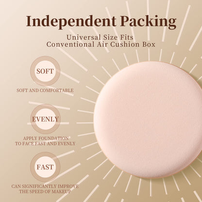 MOHOPE 8Pcs Air Cushion Makeup Sponges for Foundation with Portable Box | Latex-Free Blending Sponge for Liquid, Cream, Foundation and Powder | Round Powder Puff | Mix