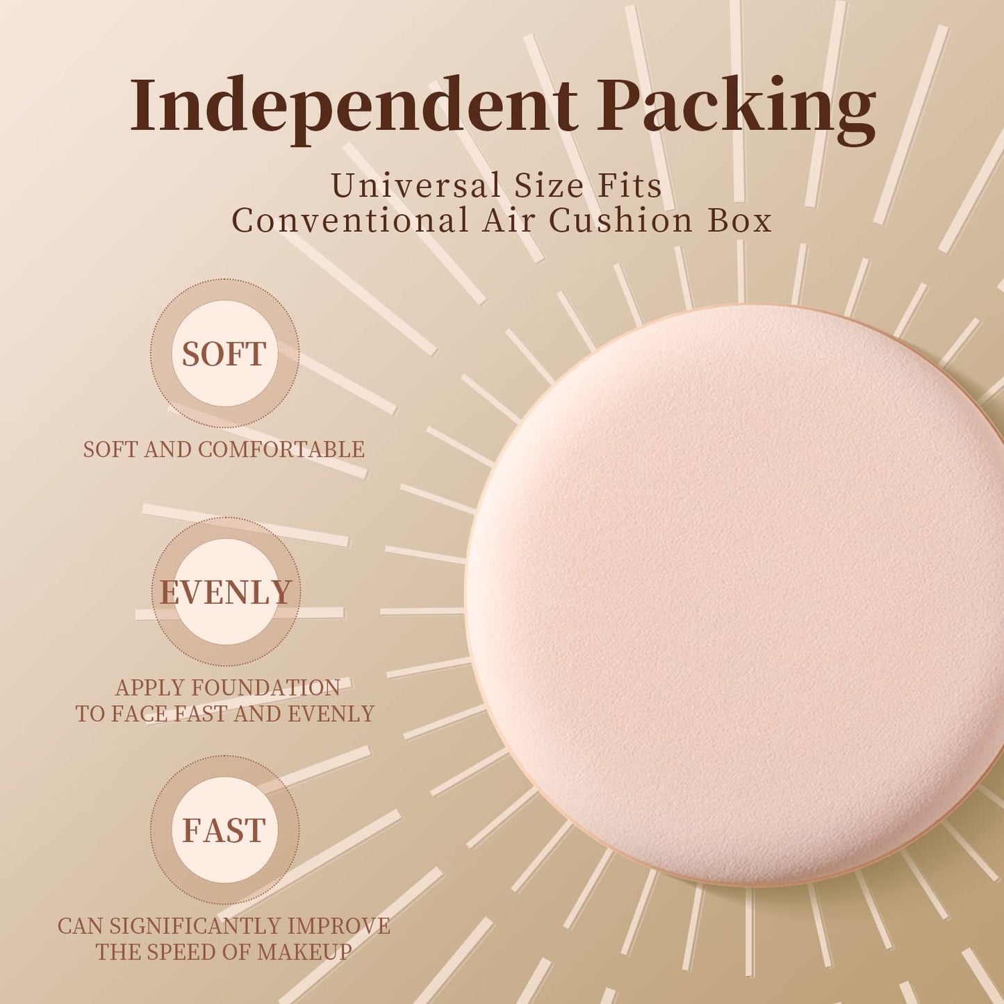 MOHOPE 8Pcs Air Cushion Makeup Sponges for Foundation with Portable Box | Latex-Free Blending Sponge for Liquid, Cream, Foundation and Powder | Round Powder Puff | Mix