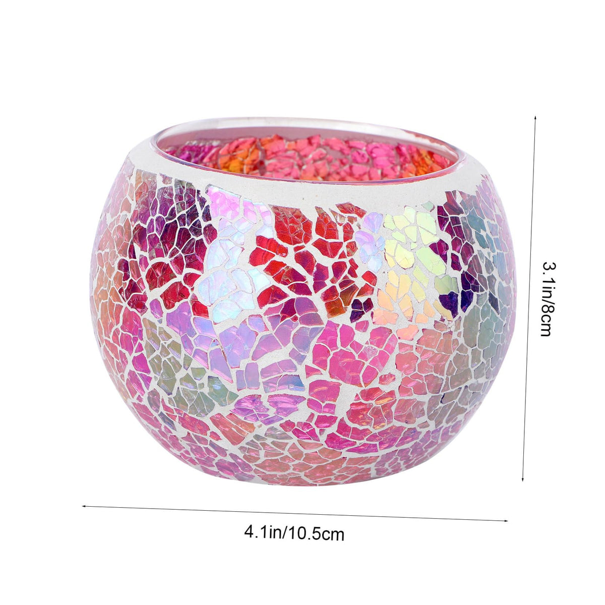 Amosfun Elegant Glass Candlestick Holder Unique Crystal Decor for Living Room Home Decor