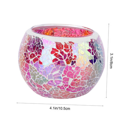 Amosfun Elegant Glass Candlestick Holder Unique Crystal Decor for Living Room Home Decor
