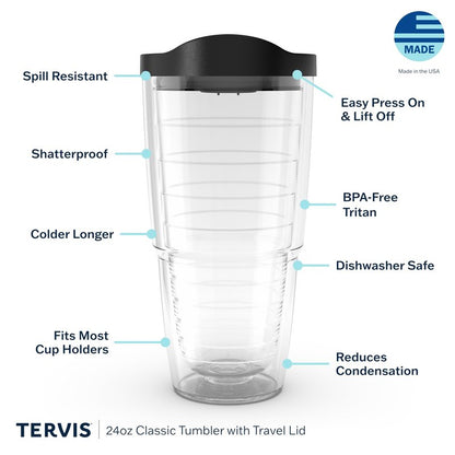 Tervis NFL San Francisco 49ers - Hype Stripes Made in USA Double Walled Insulated Tumbler Travel Cup Keeps Drinks Cold & Hot, 24oz, Classic