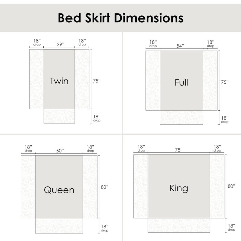 Greenland Home GL-1710GBKQ Paisley Quilted Bed Skirt, Ivory, Queen