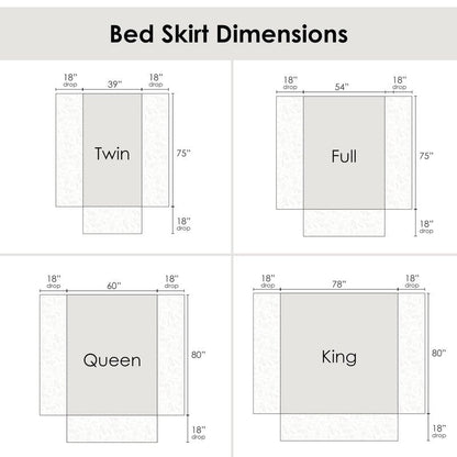 Greenland Home GL-1710GBKQ Paisley Quilted Bed Skirt, Ivory, Queen