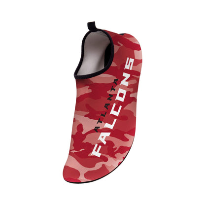 FOCO Men's Yoga Gym Aqua Shoes Atlanta Falcons NFL Camo Water Sock-S, Team Color, Small 7/8