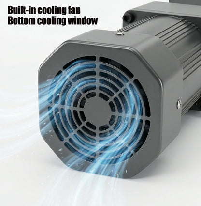 110V 120W Electric Gear Motor, 20nm High Torque AC Motor with Variable Speed Controller, 45RPM Variable Speed Motor, 1:30 (30K) Geared Motor, 90° Right Angle Output