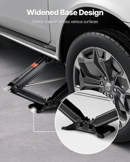 VEVOR 5000 lbs RV Scissor Jacks, 4-23.4 in RV Stabilizer Leveling Scissor Jacks, Set of 4, Heavy Duty Stabilizer Jack with Crank Handle, Socket and Bubble Levels, Not Easily Bent or Deformed