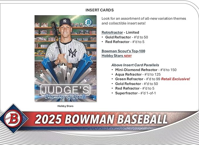 2025 Bowman Baseball Trading Card Blaster Box