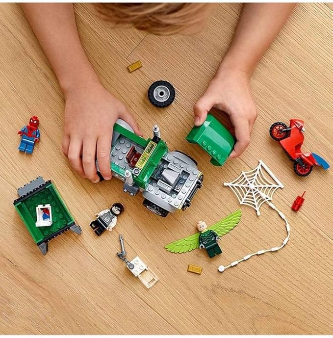 LEGO Marvel Spider-Man Vulture's Trucker Robbery 76147 Playset with Buildable Bank Truck Toy and Superhero Minifigures New 2020 (93 Pieces)