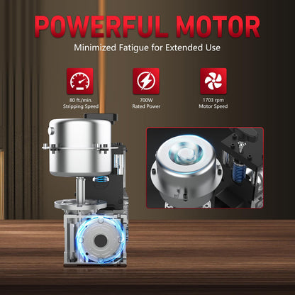 CJYESY Wire Stripping Machine 0.06-1.5 inch,Wire Stripper Machine 11 Channels 10 Blades,Automatic Wire Stripping Tool 370 W, 80 ft/min,Visible Stripping Depth Reference