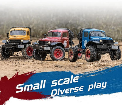 EAZYRC FMS FCX24 Power Wagon 1/24 RC Crawler Brushed 4x4 RTR Rock Crawler with Portal axle 2-Speed Transmission PC Hard Body – RC Car for Adults and Gift