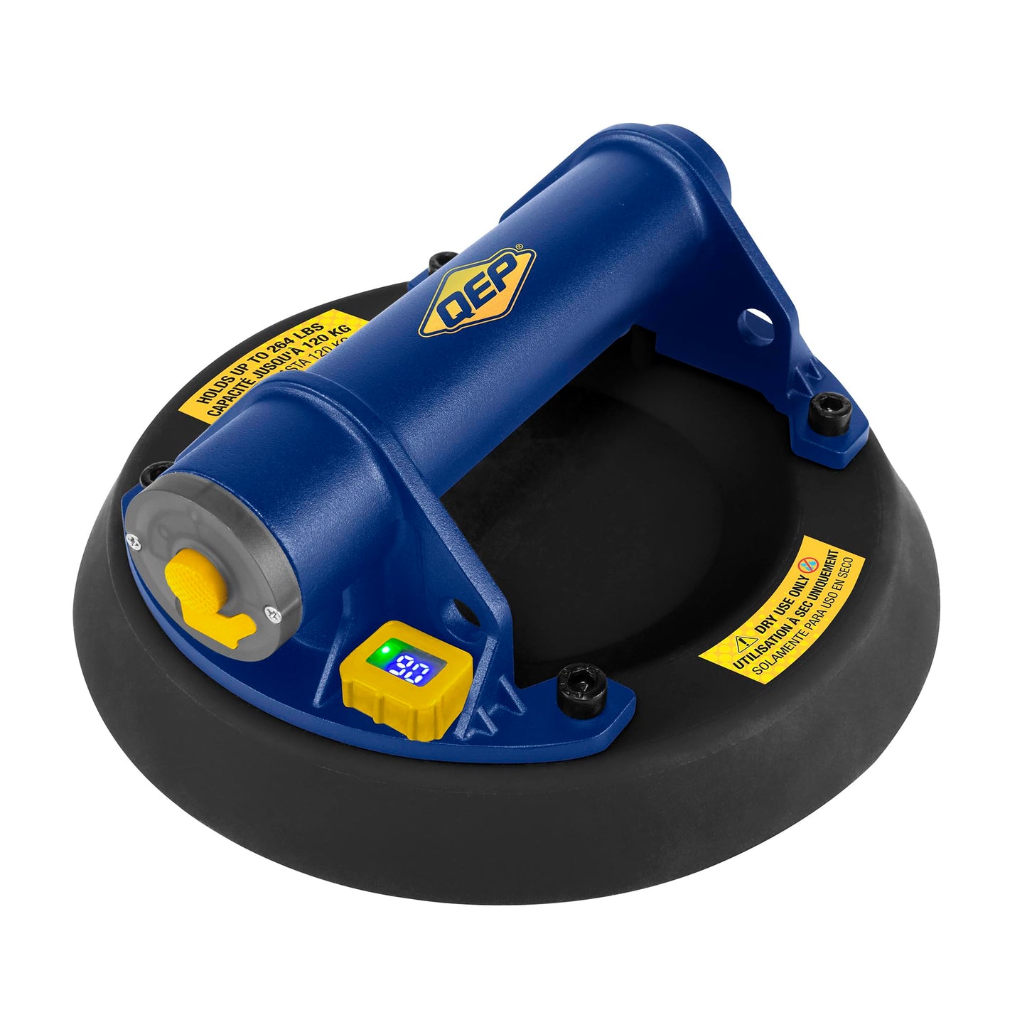 QEP Xtreme 75024 Electric Suction Cup, 8" - Blue 264 Lb. Lifting Capacity