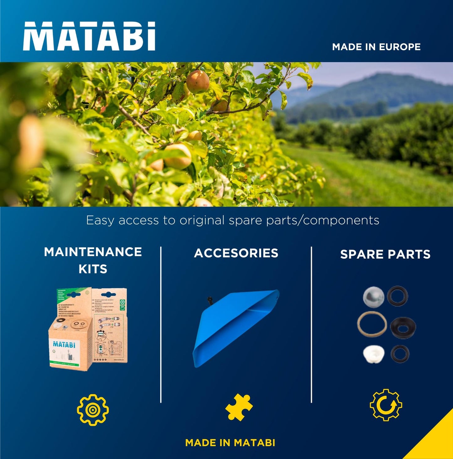 Matabi - Evolution 16 Backpack Sprayer - 4 Gal Capacity - Stainless Steel Handle - Versatile Nozzles - Professional Use - Pressure Regulator - Ideal for Over 400m² - Weed Sprayer