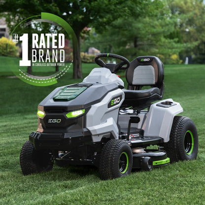 EGO Power+ Electric Riding Lawn Mower, 42" Deck Cordless Tractor, Includes (6) 56V 6.0Ah Batteries and Charger - TR4204