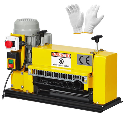 Wire Stripping Machine 0.06 inch -1.5 inch, 370w Portable Powered Wire Stripper Machine, 11 Channels 10 Blades & 65ft/minute, Automatic Wire Stripping Tool for Recycling Copper Wire