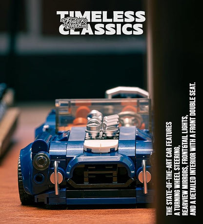 dOMOb Shelby Cobra 427 Car Building Kit – 317 pcs Building Blocks Set w/Container Display Box – Modular Scale 1:32 Model – Bricks Toy for Kids &amp Adults 8+ – for Boys Hobbyist Collector