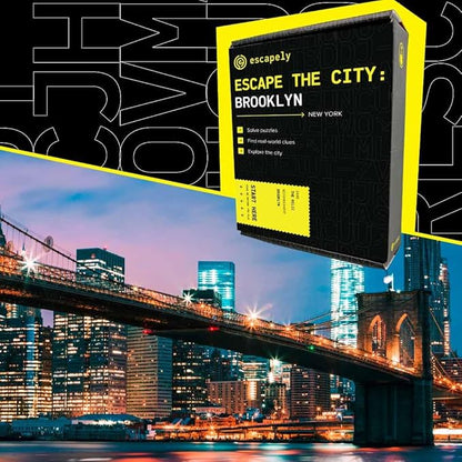 Brookyln NYC Outdoor Escape Room | Real City Scavenger Hunt | Gifts for Adults &amp Families | 1-6 Players 2-3 Hours 1.5 Miles Walking Distance