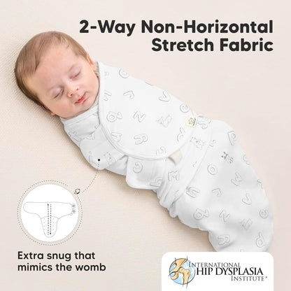 Skiennix Organic Baby Swaddle Sleep Sacks - Soft & Snug for Newborns 0-3 Months | ABC Land Cloud Design