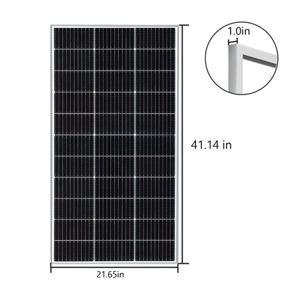 WUZECK 200 Watt 12Volt/24Volt Solar Panel Starter Kit 2PCS 105W Monocrystalline Module 20A Charge Controller for RV, Boats, Trailer, Camper,Cabin Off-Grid System(200W Solar kit)