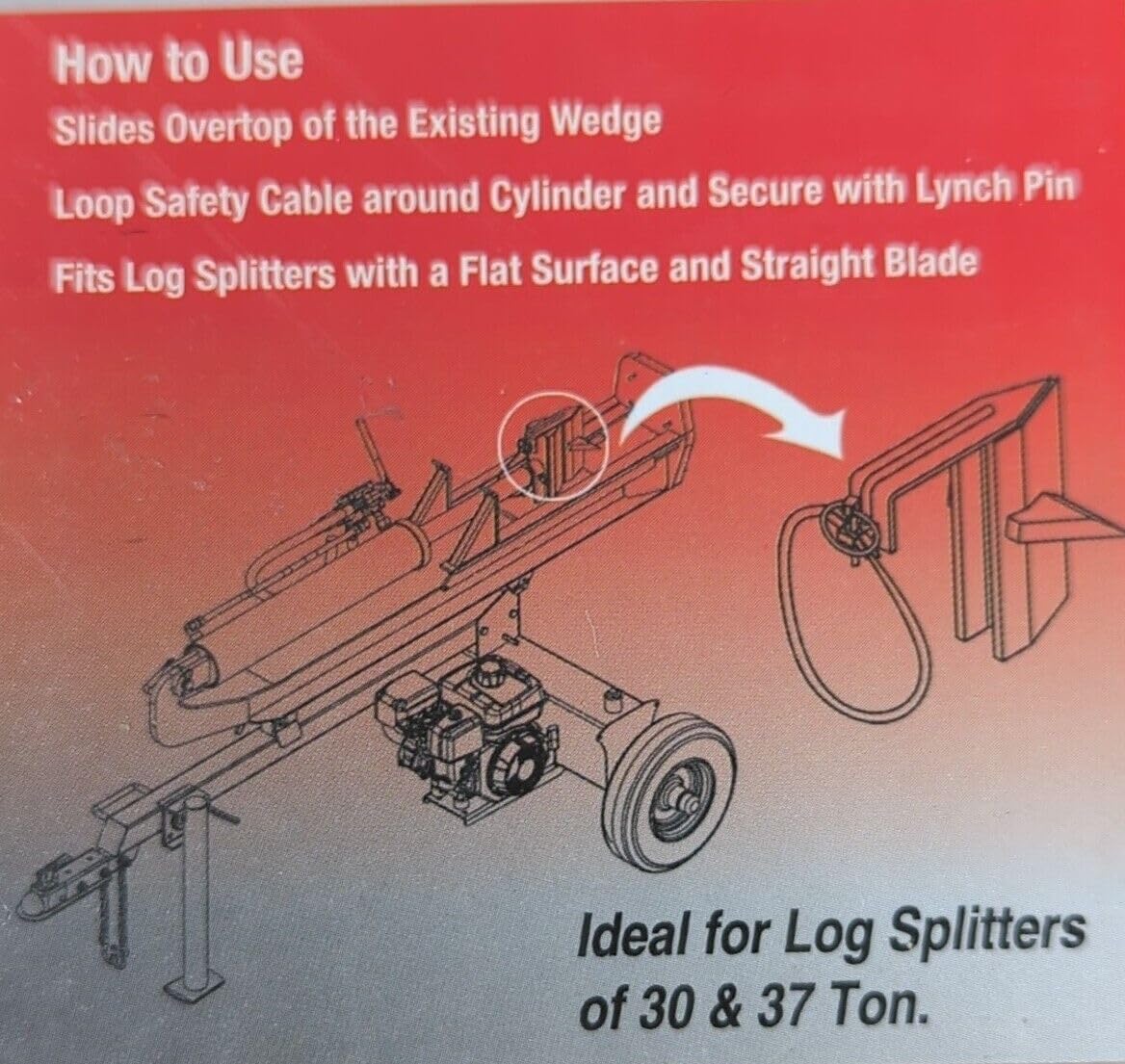 Heavy-Duty Four-Way Wedge for 22 & 25 Ton Log Splitters