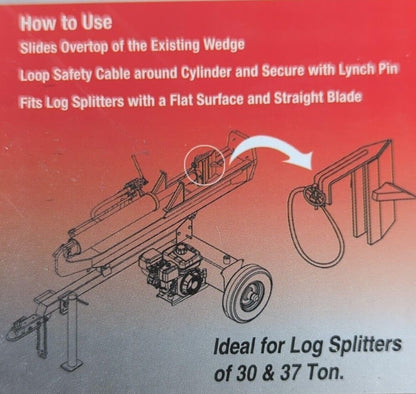 Heavy-Duty Four-Way Wedge for 22 & 25 Ton Log Splitters