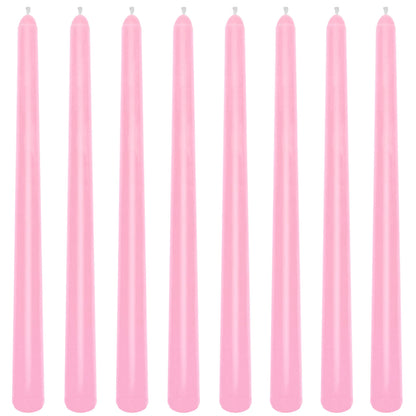 8 Pack 10 Inch Rose-Pink Smooth Taper Candle Set, 7/8 Inch Unscented Driples Candlesticks for Home Decoration, 6-7 Hours Burn