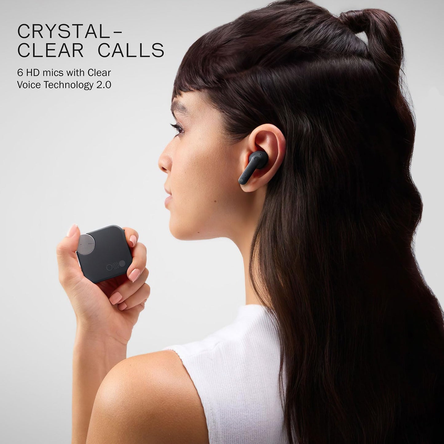 CMF Buds Pro 2 Wireless Earbuds with Smart Dial, 50dB Hybrid Noise Cancelling Earbuds Wireless Bluetooth 5.3, 11mm Bass with LDAC, 6 Hi-Res Audio Mics, 43H Playtime, Fast Charging Case, Dark Grey