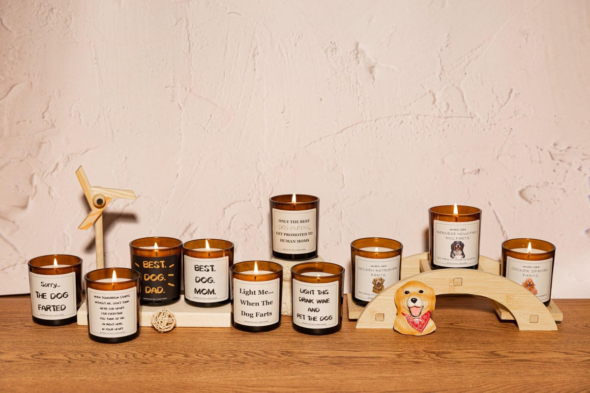 Bernese Mountain Dog Gifts & Decor, Dog Mom Gifts for Women, Smells Like Bernese Mountain Farts Candle - Lavender & Eucalyptus, Crafted by Natural Soy Wax & Natural Essential Oils