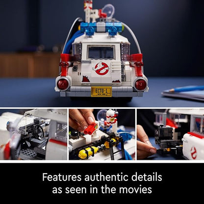 LEGO Icons Ghostbusters ECTO-1 10274 Car Kit Large Set for Adults Gift Idea for Men Women Her Him Collectable Model for Display Nostalgic Home Décor