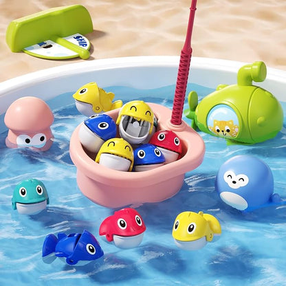Magnetic Fishing Game for Kids Toddlers Ages 1-3 3-5 5-7 Fish Toy Board Game for Toddlers 1 2 3 4 5 6 7 8 Years Old Fishing Table Toys Birthday Gifts