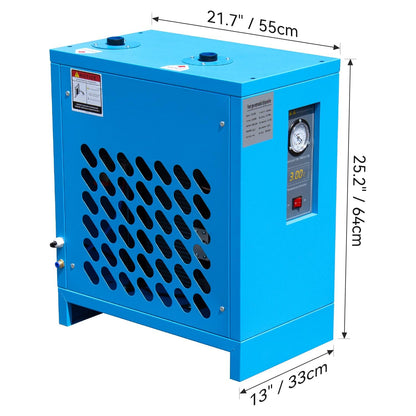 Torin Industrial Refrigerated Air Dryer 110V 70 CFM, 0.75 KW for 15HP-20HP Rotary Screw Air Compressors – R134a Cooling System – Removes Moisture, Oil, Dust