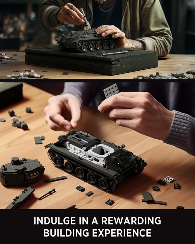 Nifeliz T34/85 Tank WW2 Military Tank Building Set for Adults Collectible Army Model to Build and Display Gift Ideal for Military Fans (818 PCS NF10270)