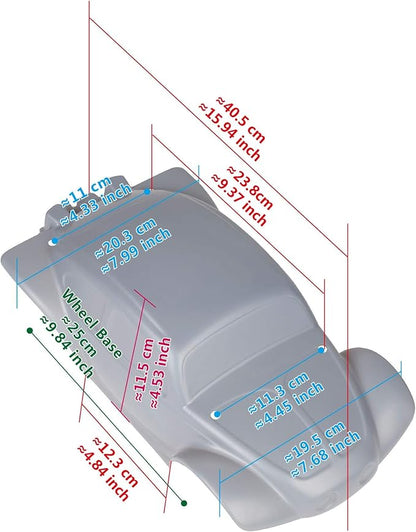 SummitLink Custom Body Clear Unpainted with Stickers Compatible for 1/10 Scale RC Car or Truck (Truck not Included) STB-C-01