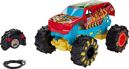 Hot Wheels RC Monster Trucks HW Demo Derby in 1:15 Scale Remote-Control Toy Truck with Terrain Action Tires