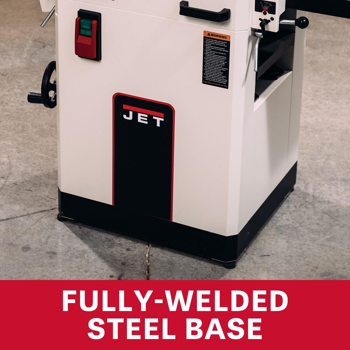 Jet 12-Inch Planer/Jointer, Straight Knife Cutterhead, 3 HP, 230V 1Ph (Model JPJ-12B)