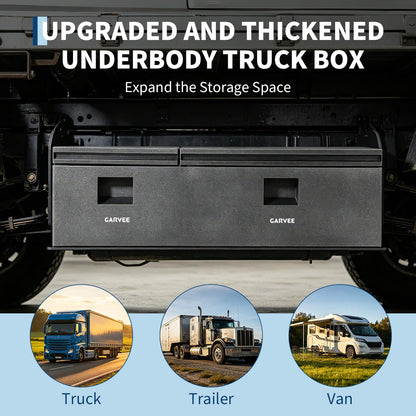 GarveeTech 56 Inch Truck Bed Tool Box, Heavy Duty Steel Truck Tool Box w/t-Handle Latch for Pickup Truck, Utility Tractor, RV, Waterproof Tool Chest for Storage & Organization, 56 × 16× 14 inch