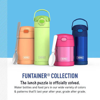 THERMOS FUNTAINER Water Bottle with Straw - 12 Ounce - Kids Stainless Steel Vacuum Insulated Water Bottle with Lid, Frozen 2
