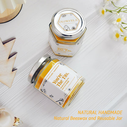 Fun Gifts for Women - Pure Natural Beeswax Candles, Personalized Gifts for Women, Men, Mom, Dad, Sister, Teacher, Friends