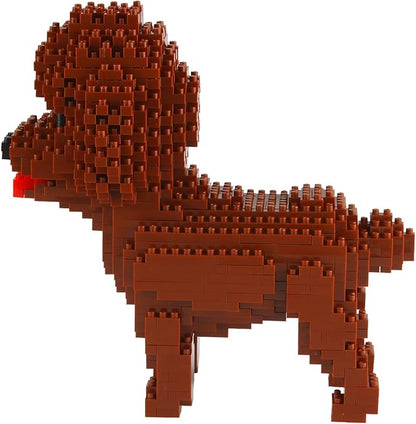 Larcele Micro Dog Building Blocks Set Mini Pet Building Toy Bricks950 Pieces KLJM-02 (Poodle)