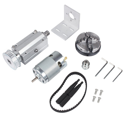 RATTMMOTOR No powered Multi-function Lathe chuck spindle assemblies 895 Motor Rotary Lathe Woodworking Spindle Motor Chuck 63mm for CNC Lathe Grinder machine Table Saw (4 Jaw 63mm)