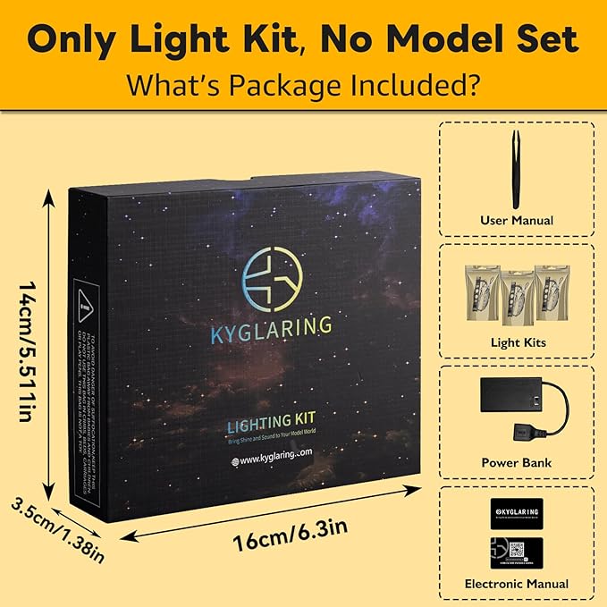 Kyglaring LED Light Kit Compatible with Lego The Lord of The Rings: Barad-dur 10333 Building Blocks Upgraded Lighting Accessories for 10333 Model Set (Model Not Included) Classic Version