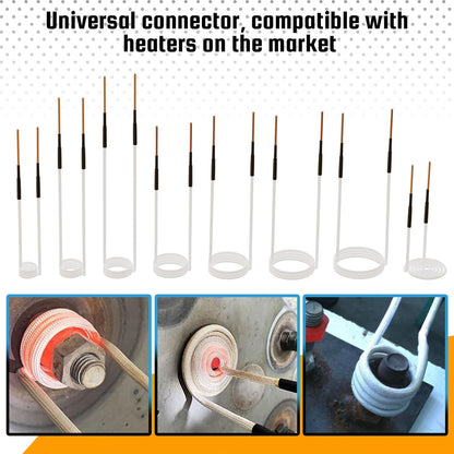 10Pcs Induction Heater Coil Kit, Screw Descaling Coils with 10 Different Sizes, Flexible and Durable, for Magnetic Induction Heaters, Removing Rusty Bolts and Nuts