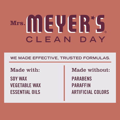 MRS. MEYER'S CLEAN DAY Scented Soy Candle, Large, Fall Leaves Scent, 7.2 oz