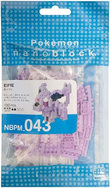 Nanoblocks - 2 Set Bundle - Espeon and Umbreon (Eifie and Blacky in Japan) - Adjustable Pokemon Characters (Japan Import)
