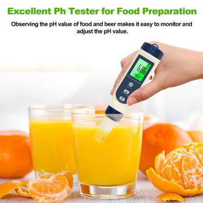 Pious PH Tester Digital, 5 in 1 PH Meter for Water/Salinity Meter/tds/ec/Thermometer, Pool Salt Tester with Constant Temperature Compensation, Suitable for Drinking Water Swimming Pools Aquariums