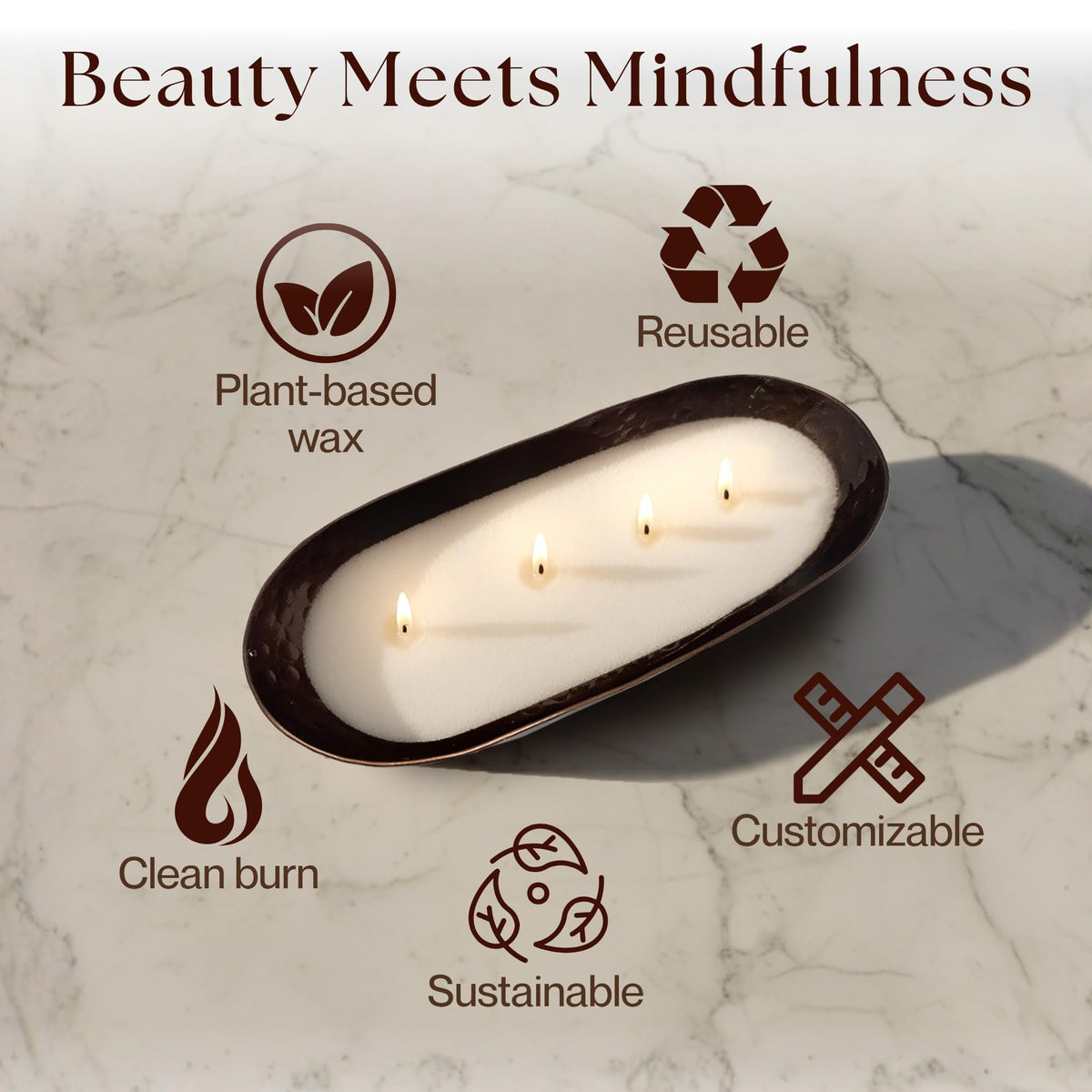 LILY LADUE Sand Candle Kit - 1Lb/16Oz Pearled Candles Sand and Wicks (24) with Bronze Holder, Unscented Aroma Beads, Reusable Pearled Candle Wax for DIY Home Kit, Powder Beads Refill Available