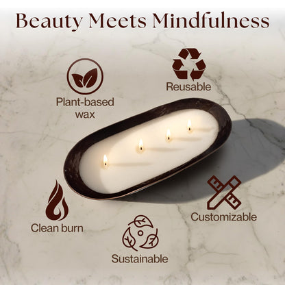 LILY LADUE Sand Candle Kit - 1Lb/16Oz Pearled Candles Sand and Wicks (24) with Bronze Holder, Unscented Aroma Beads, Reusable Pearled Candle Wax for DIY Home Kit, Powder Beads Refill Available