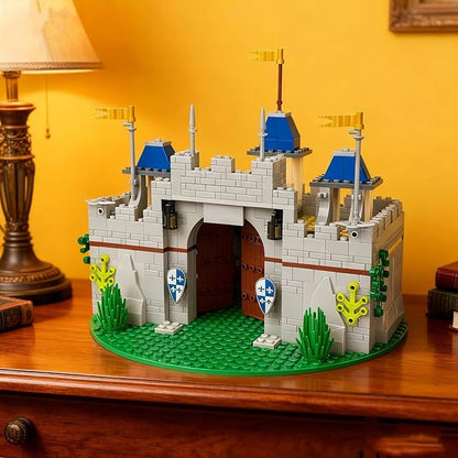 Usoway Medieval Knight Castle Building Blocks SetComes with 12 Knights FiguresCompatible with Lego Medieval Town Square Toysfor Adult and Children Ages 6+ 607016