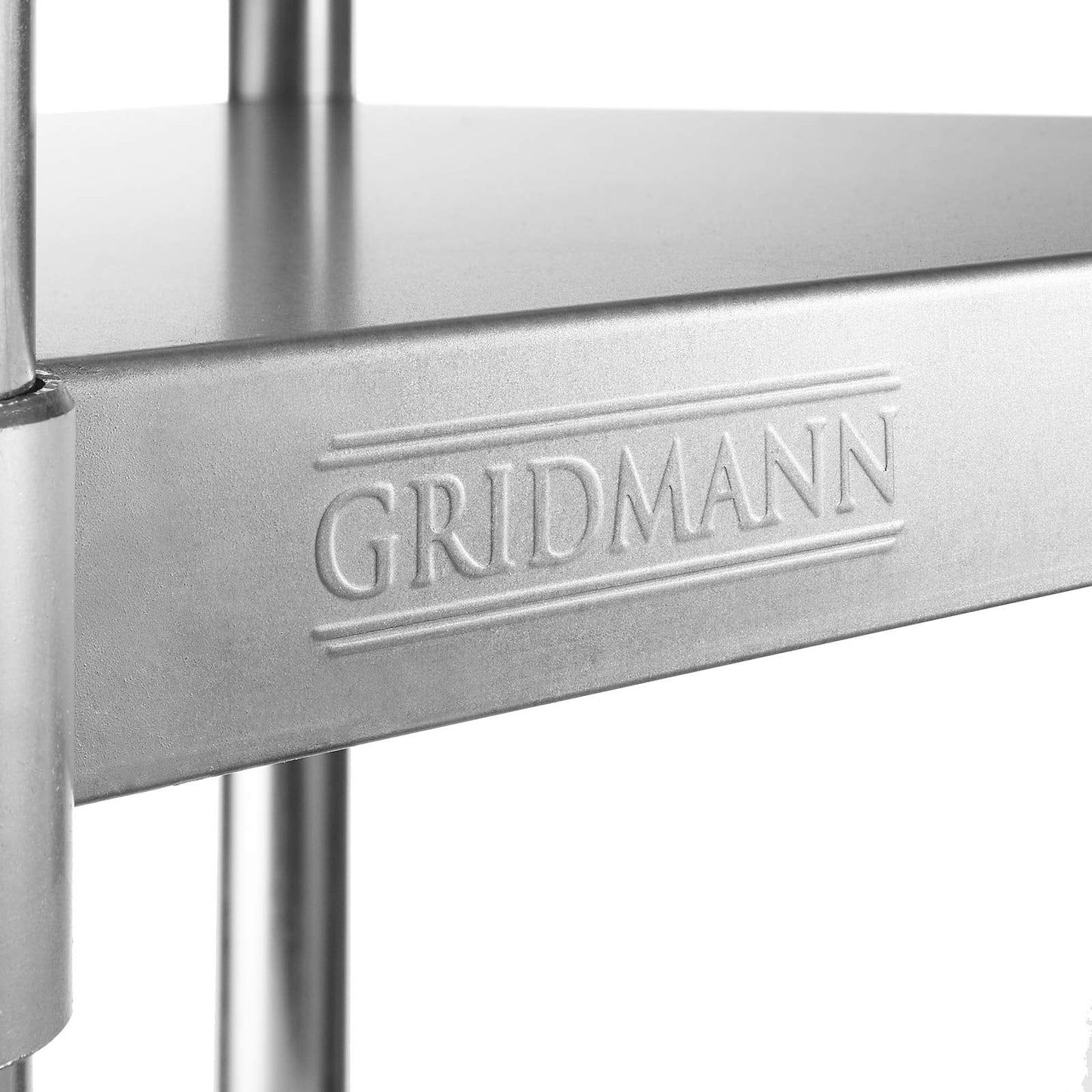 GRIDMANN Stainless Steel Work Table 48 x 30 Inches, NSF Commercial Kitchen Prep Table with Under Shelf for Restaurant and Home